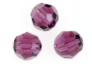 Swarovski, faceted round bead, amethyst, 8mm - x2