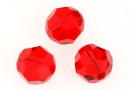 Swarovski, faceted round bead, light siam, 8mm - x2