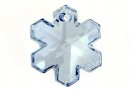 Swarovski, snowflake pendant, blue shade, 20mm - x1