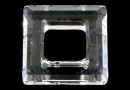 Swarovski, square ring pendant, crystal clear, 14mm - x1