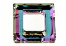 Swarovski, square ring pendant, vitrail light, 14mm - x1