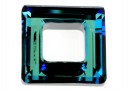 Swarovski, square ring pendant, bermuda blue, 14mm - x1