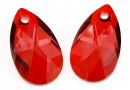 Swarovski, drop pendant, red magma, 38mm - x1