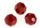 Swarovski, faceted round bead, dark red coral, 8mm - x2