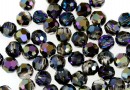 Swarovski, faceted round bead, heliotrope, 8mm - x2