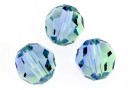 Swarovski, faceted round bead, provence lavender-chrysolite blend, 8mm - x2