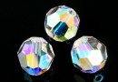 Swarovski, faceted round bead, aurora borealis, 10mm - x2