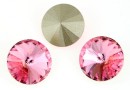 Swarovski, rivoli, light rose, 14mm - x1