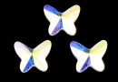 Swarovski, butterfly cabochon, aurora borealis, 18mm - x1