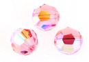 Swarovski, faceted round bead, light rose AB, 8mm - x2