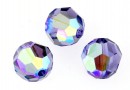 Swarovski, faceted round bead, tanzanite AB, 8mm - x2