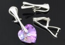 Earring findings, clips, 925 silver - x1pair