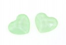 Swarovski, heart cabochon, powder green, 6mm - x2