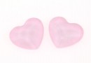 Swarovski, heart cabochon, powder rose, 6mm - x2