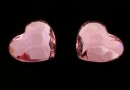 Swarovski, heart cabochon, antique pink, 6mm - x2