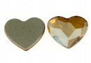 Swarovski, heart cabochon, golden shadow, 6mm - x2