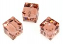 Swarovski, cube bead, blush rose, 6mm - x2