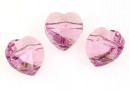 Swarovski, heart bead, light amethyst, 8mm - x2