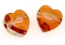 Swarovski, heart bead, crystal copper, 8mm - x2