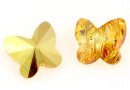 Swarovski, butterfly bead, metallic sunshine, 8mm - x2