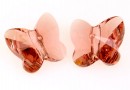 Swarovski, butterfly bead, blush rose, 8mm - x2