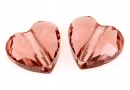 Swarovski, heart bead, blush rose, 8mm - x2