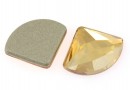 Swarovski, fan cabochon, golden shadow, 10mm - x1