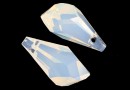 Swarovski, pendant poligon, white opal, 13mm - x1