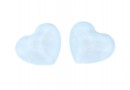 Swarovski, heart cabochon, powder blue, 10mm - x1