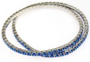 1088 Swarovski capri blue bracelet, rhodium plated, 18cm - x1