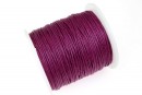 Bobina snur ata cerata, mov fuchsia, 1mm - 82m