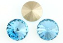 Swarovski, rivoli, aquamarine, 16mm - x1