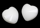 Swarovski, heart bead, white alabaster, 8mm - x2