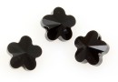 Swarovski, flower bead, jet, 8mm - x2