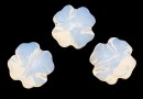 Swarovski, clover bead, white opal, 12mm - x2