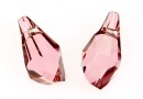 Swarovski, polygon drop pendant, antique pink, 13mm - x1