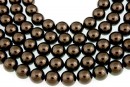 Swarovski pearls, brown, 14mm - x2