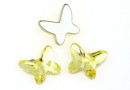 Swarovski, butterfly cabochon, jonquil, 8mm - x1