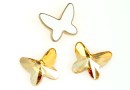 Swarovski, butterfly cabochon, golden shadow, 8mm - x1