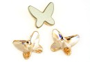 Swarovski, butterfly cabochon, silk, 12mm - x1