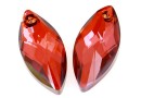 Swarovski, navette pendant, red magma, 30mm - x1