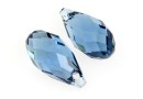 Swarovski, briolette pendant, denim blue, 13mm - x1