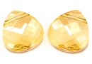 Swarovski, flat briolette, golden shadow, 15.4x14mm - x1