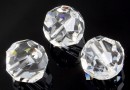 Swarovski, faceted round bead, crystal, 10mm - x2