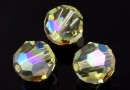 Swarovski, faceted round bead, jonquil AB, 10mm - x2