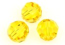 Swarovski, faceted round bead, light topaz, 12mm - x1