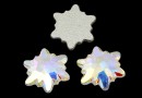 Swarovski, edelweiss cabochon, aurora borealis, 10mm - x1