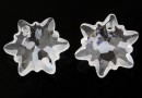 Swarovski, edelweiss pendant, crystal frosted, 14mm - x1