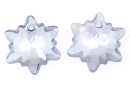 Swarovski, edelweiss pendant, blue shade frosted, 14mm - x1