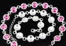 Bracelet base, 12 Link, + clasp, 925 silver, rivoli 6mm - x1